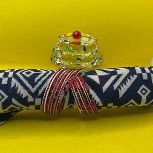 Red Rhinestone Elegant Chain 6 Layered Leather Bracelet Boho …